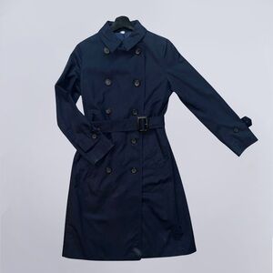 Muji Navy blue trench coat with belt